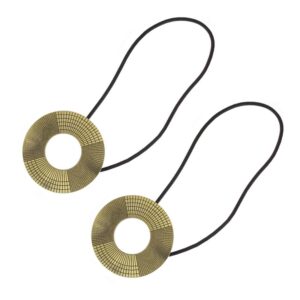 Set of 2 Bronze Metal Tiebacks Magnet