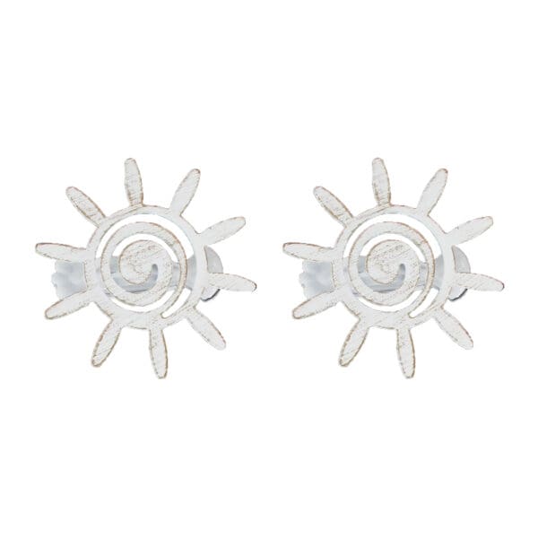 Set of 2 Metal Sun Clips White Gold