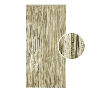 Ecru braided paper door curtain