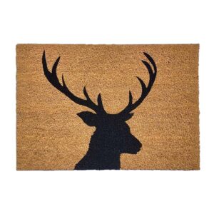 reindeer-printed coconut mat
