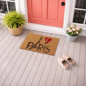 Paris coir doormat front door neutral deck styling