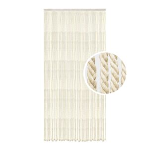 Off-white braided rope door curtain