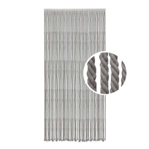 Gray braided rope door curtain