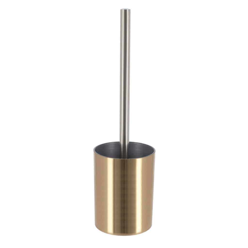 Gold Toilet Brush and Holder Set GOLDEN Brushed Aluminum