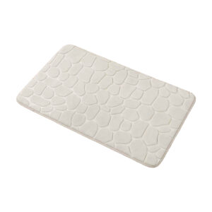 Memory Foam Pebble Bath Rug Beige