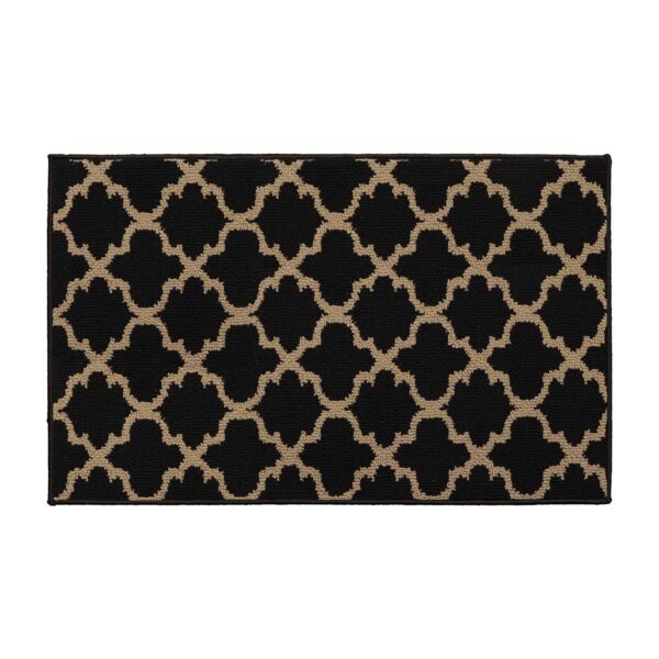black and tan kitchen mat