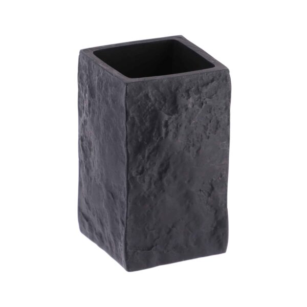 square tumbler cup black