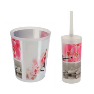 orchid plastic bath coordinates set