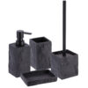 black stone effect bath accessory Set 4-pieces