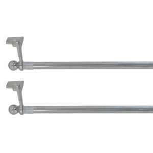 Set of 2 Chrome Adjustable Tension Rods 12"