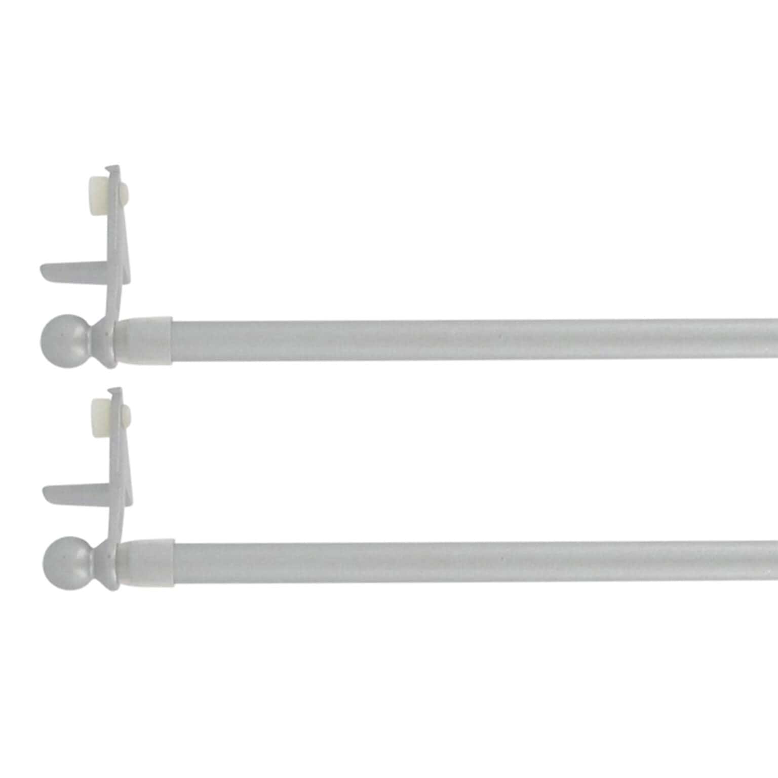 Set of 2 Silver Adjustable Tension Rods FixVit 12