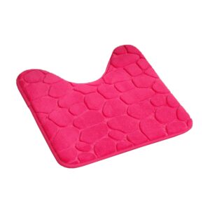 Pink Toilet Contour Rug Memory Foam Mat