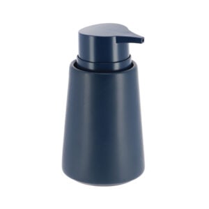 Navy Blue Stoneware Soap Dispenser -Perfect Coastal Bath Decor