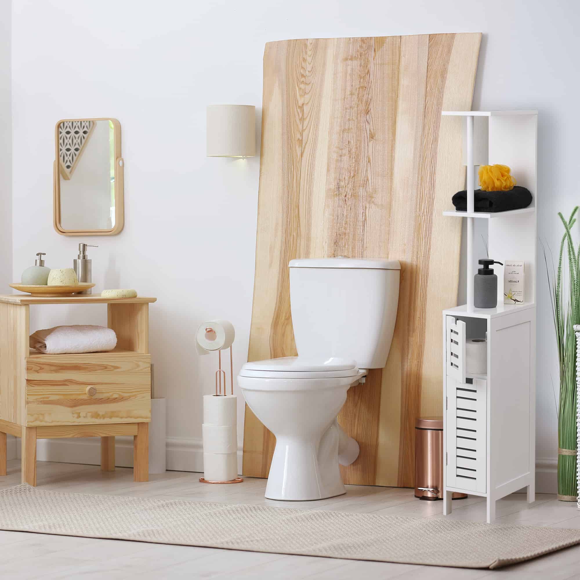Bamboo Over the Toilet Storage Cabinet with Shelf