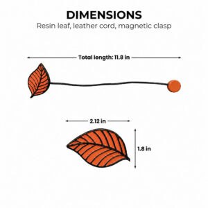 Terracotta leaf tieback dimensions: 11.8 in total length, 2.12 by 1.8 in leaf