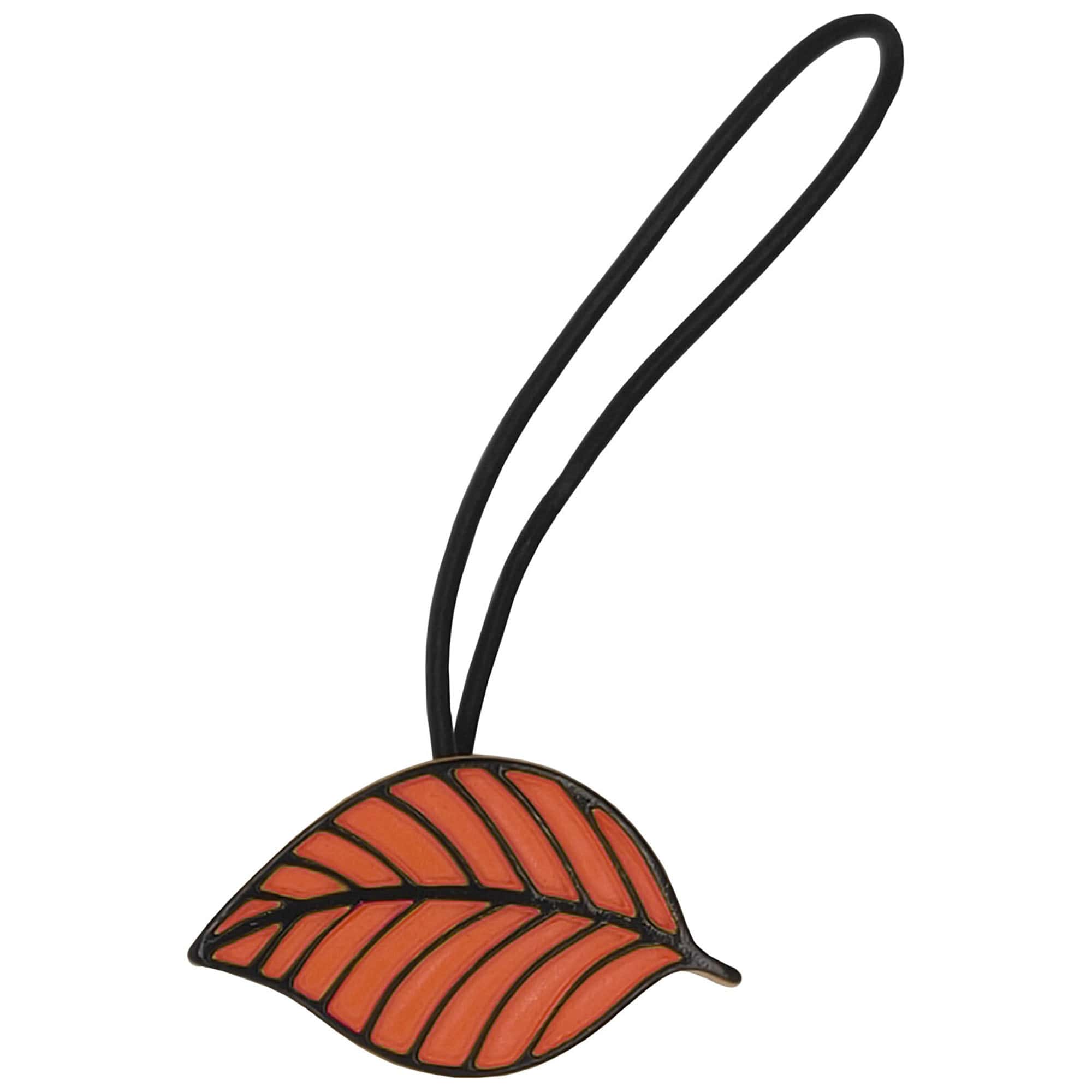 terracotta leaf tieback on white background