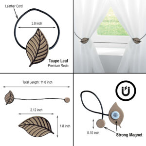 leaf curtain tieback features