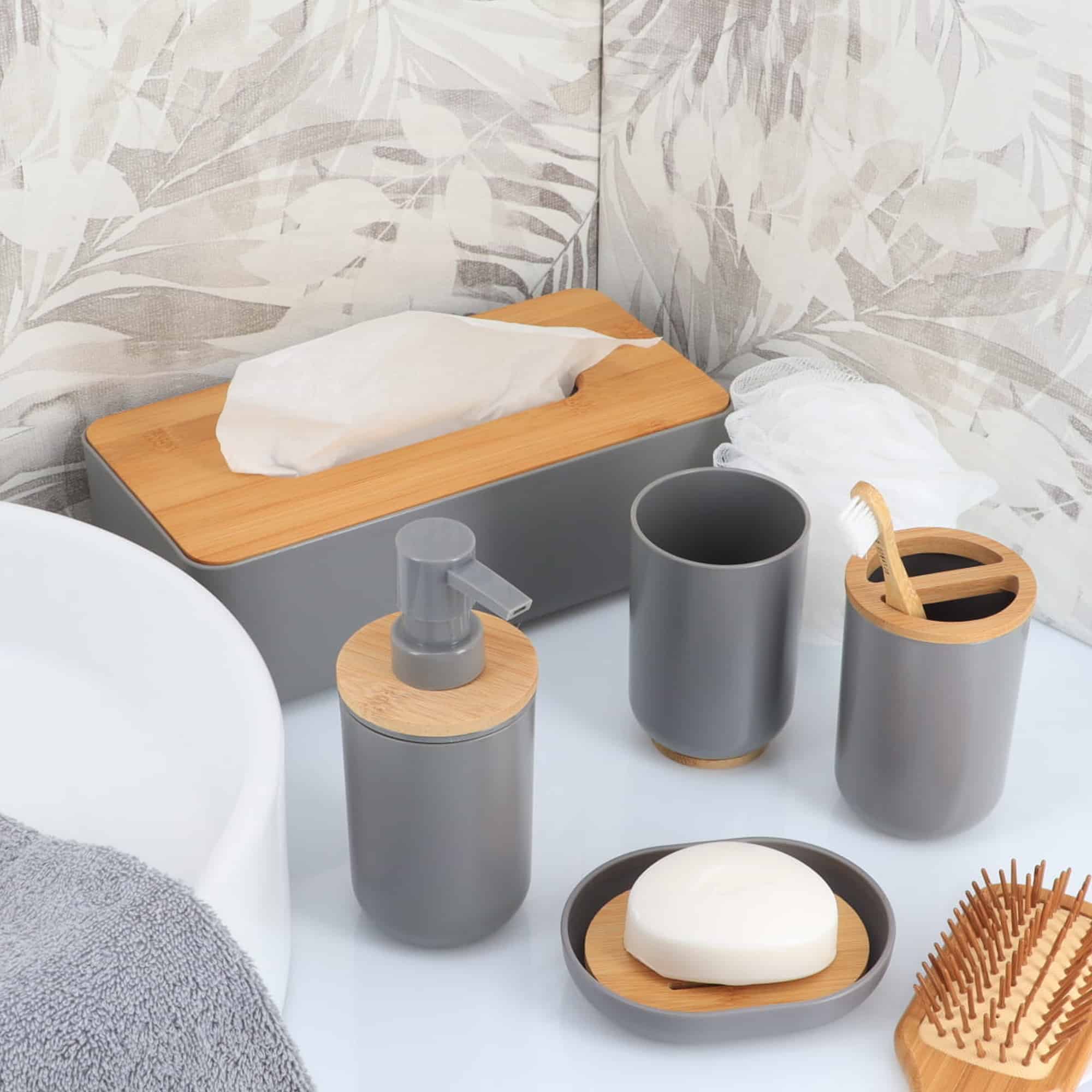 full collection in gray and bamboo for home decor