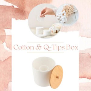 Cotton and Q-tips box product features graphic
