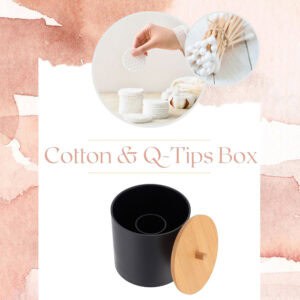 Cotton and Q-tips box product features graphic