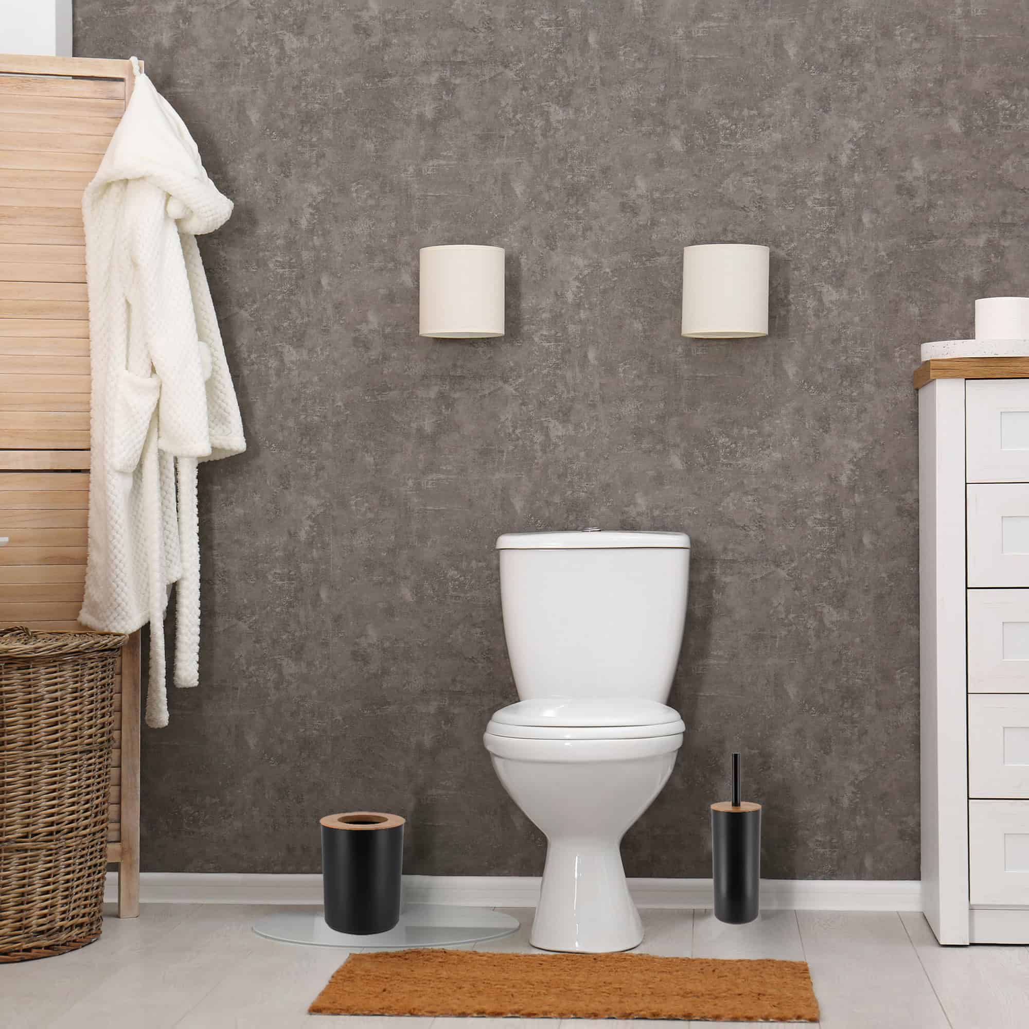 minimalistic toilet brush for modern bathroom