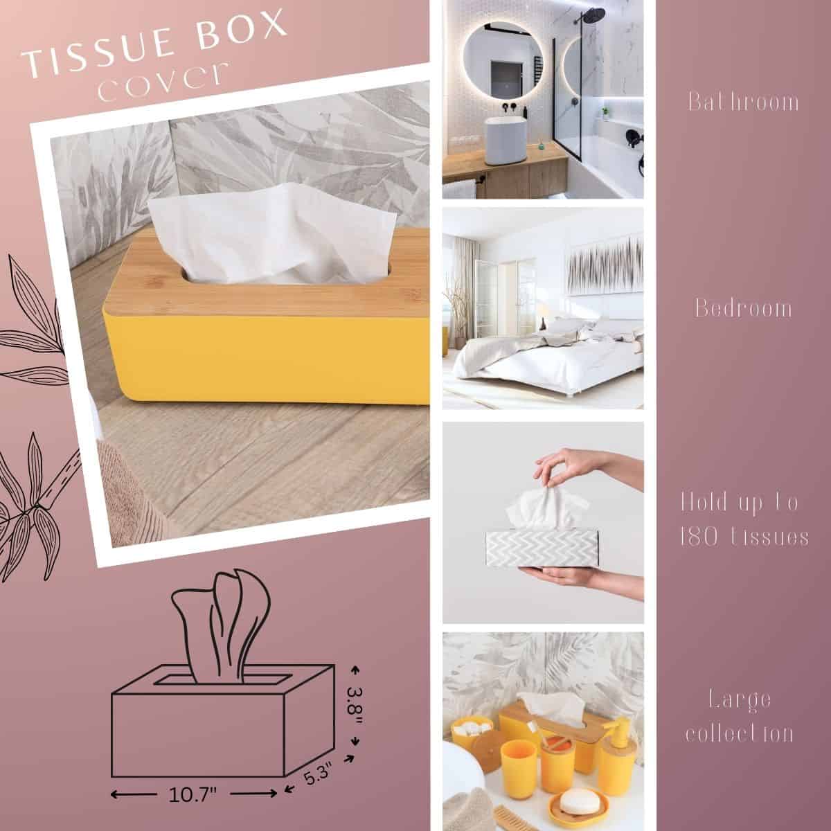 rectangular tissue box fit up to 180 facial tissues