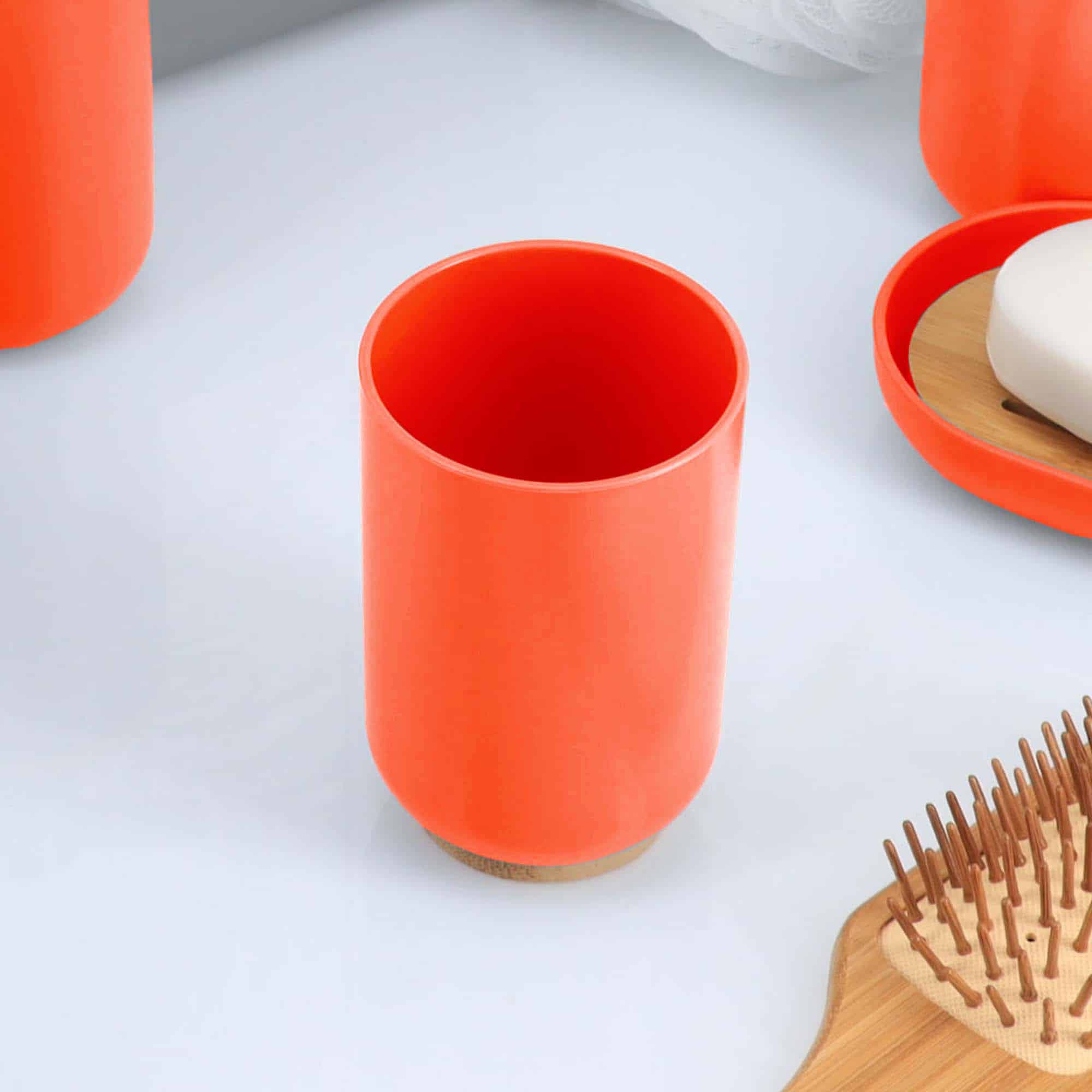 minimalistic bath tumbler cup for modern bathroom countertop