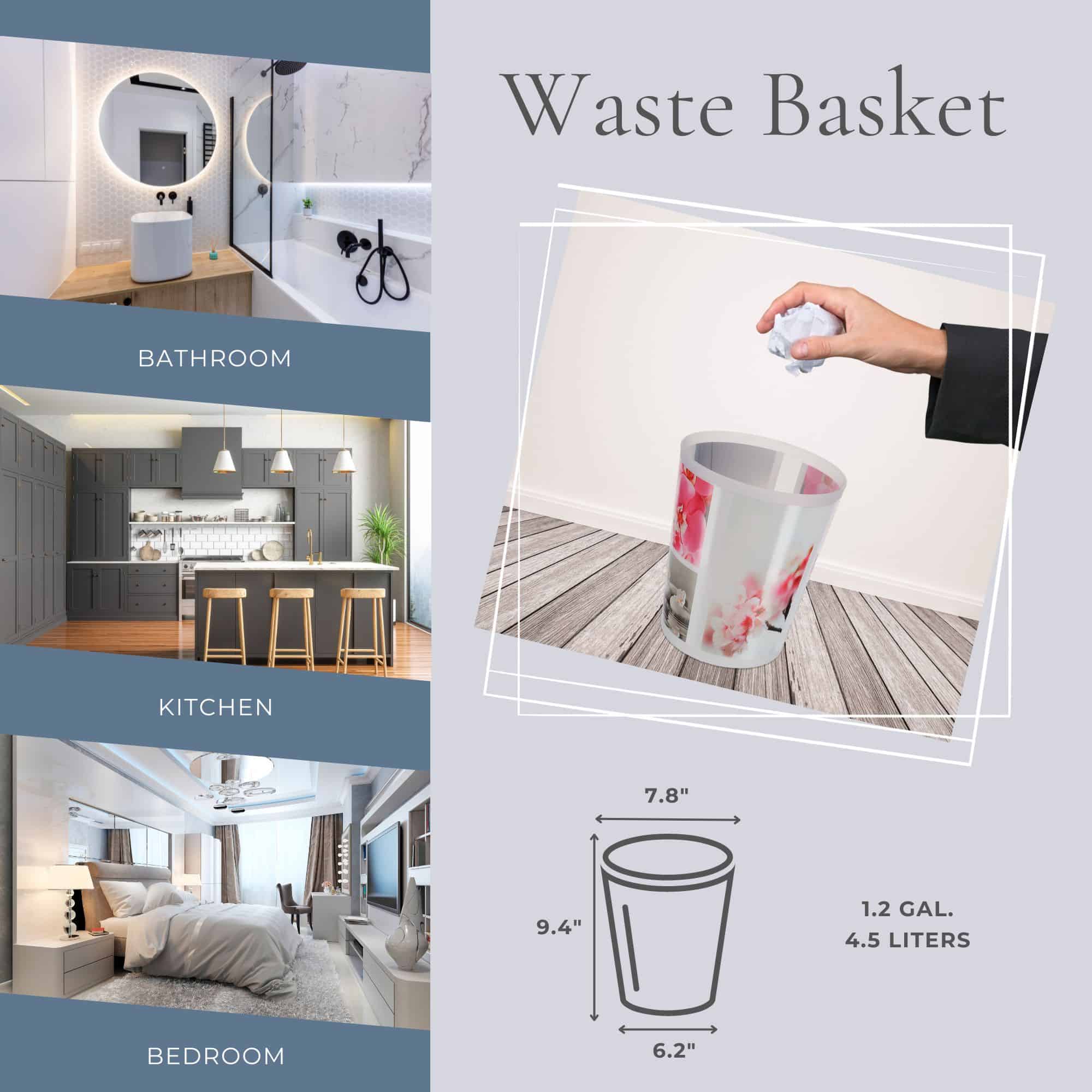 waste basket for bathroom, kitchen, bedroom, office
