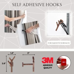 self adhesive hooks x 2 for smooth surfaces with 3M adhesive quality