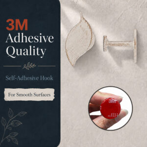 3M self adhesive backing for a heavy duty grip on smooth surfaces, no drilling required