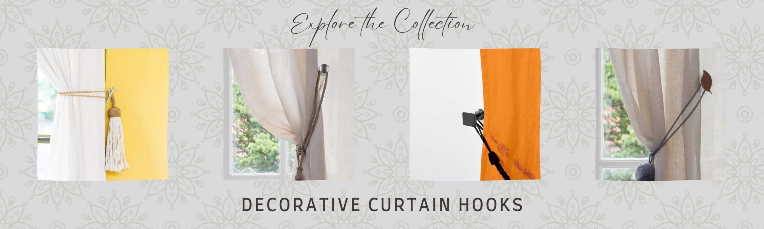 decorative curtain hooks