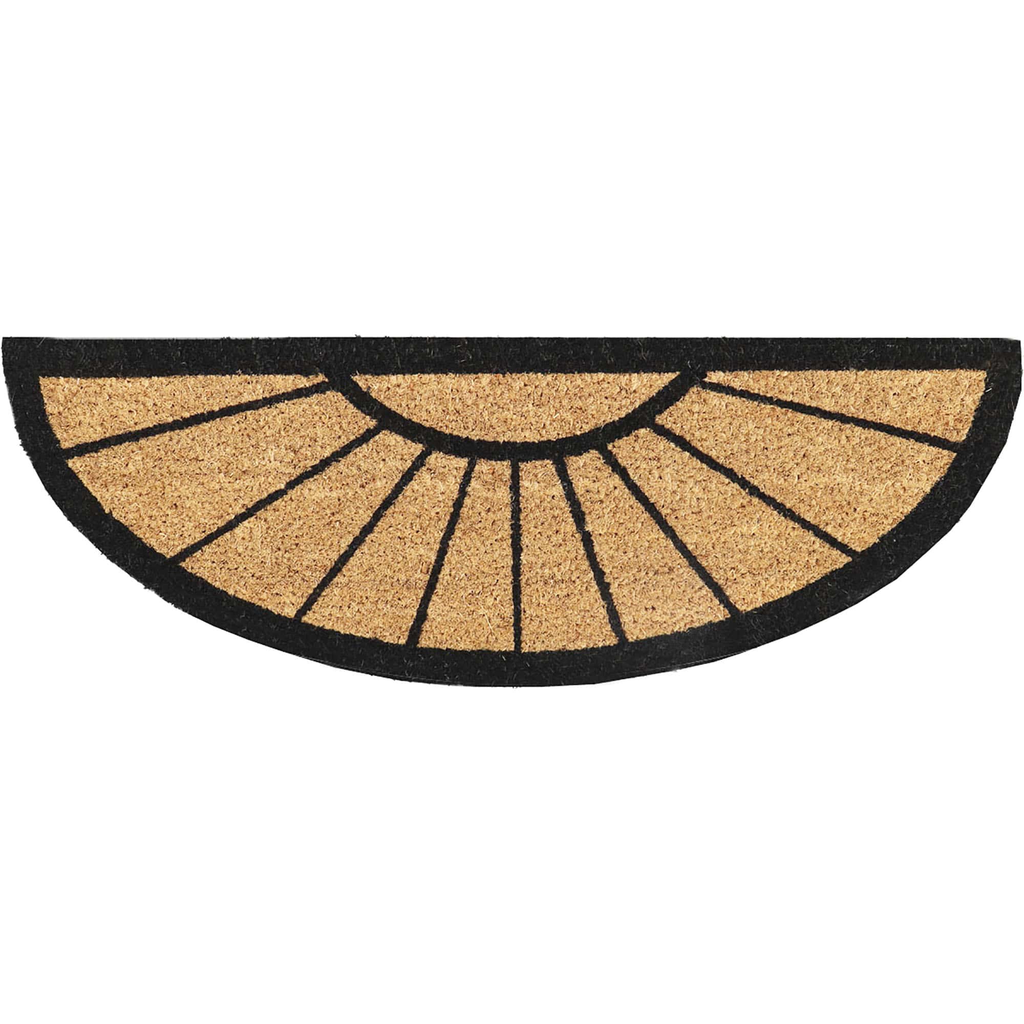 Narrow Coir Half Moon Doormat 30 in. x 10 in. - Sun Design