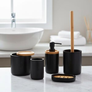 Complete black accessory set
