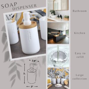 Practical white soap dispenser displayed in diverse environments