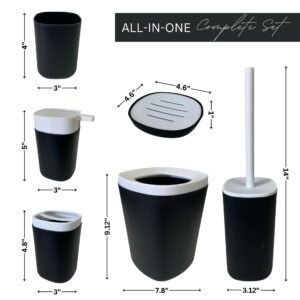 All-in-one complete bathroom set dimensions diagram