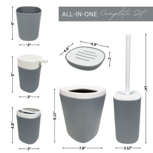 All-in-one complete bathroom set dimensions diagram