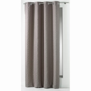 brown with stripes textured window curtain 1 panel for large window
