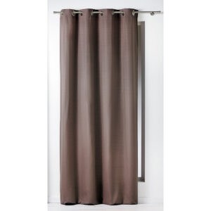 solid mocha brown 100% cotton window curtain 1 panel for large window