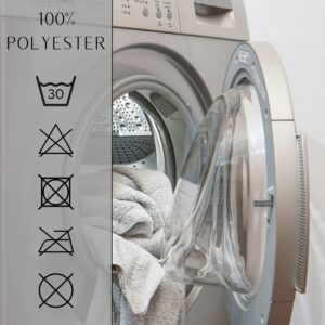 100% polyester machine washable for easy maintenance