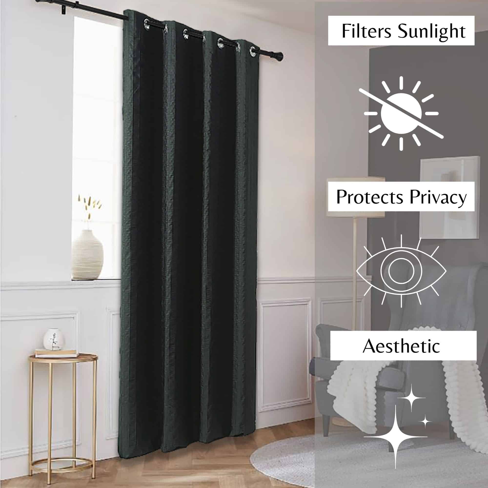 filters sunlight protects privacy aesthetic curtain panel for interior design