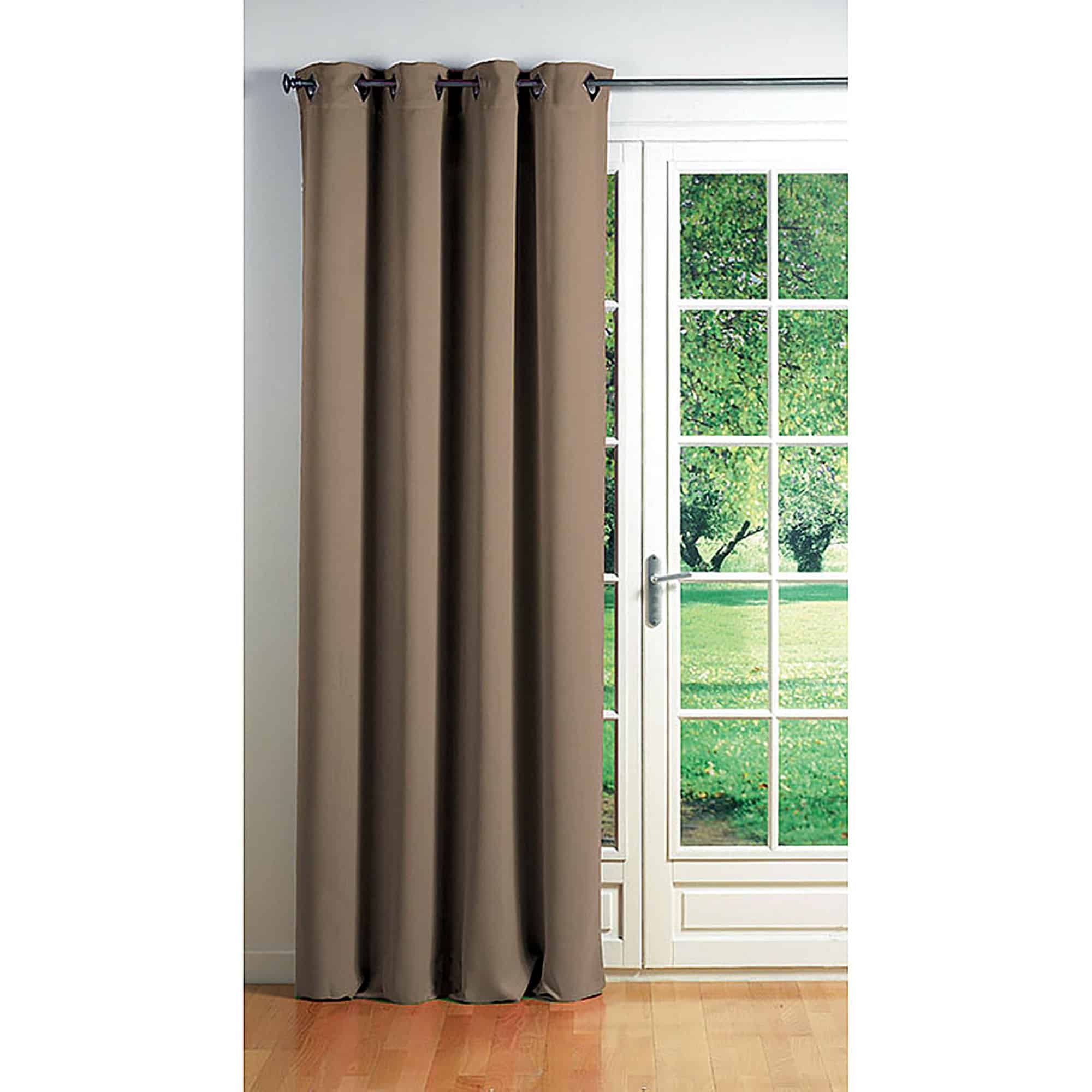 solid light brown window curtain 1 panel for large window