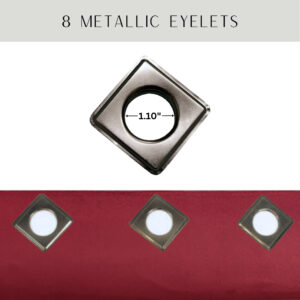 8 square metal grommets 1.10" diameter for easy hanging durable rust free stylish