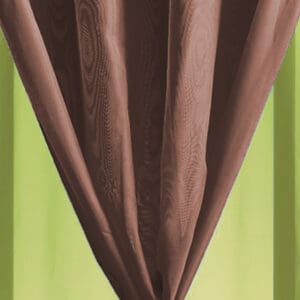 cortina doble visillo 2 colores liso verde marron juego de 2 paneles para ventana grande