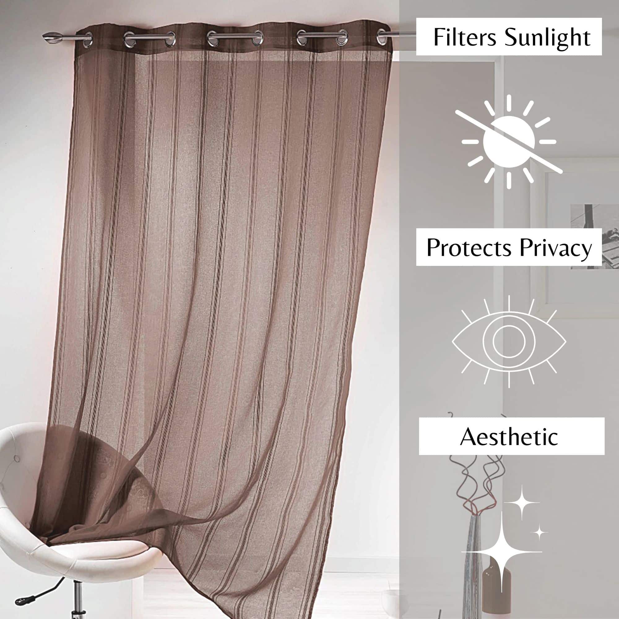 filter sunlight protect privacy aesthetic dual sheer voiles for home decor