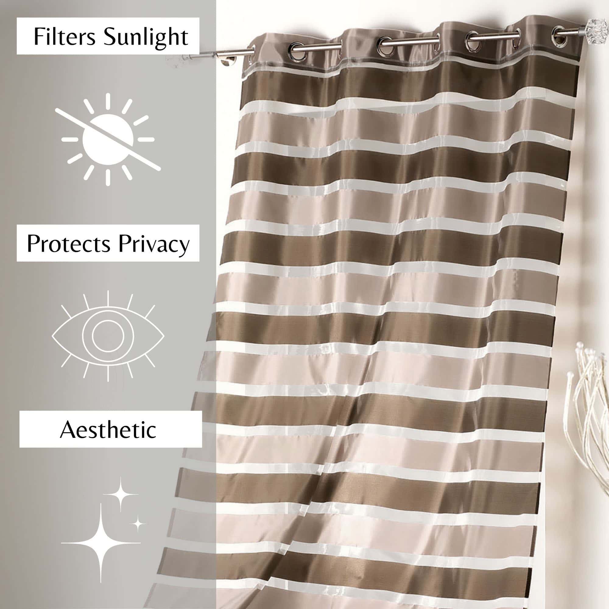 set of 2 filter sunlight protect privacy aesthetic sheer voiles for home decor