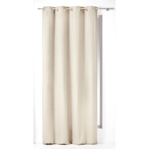 solid ecru white 100% cotton window curtain 1 panel for large window