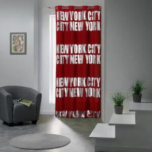 gorgeous drape in luminous red with print for modern interior perfect for teen room bedroom living room office