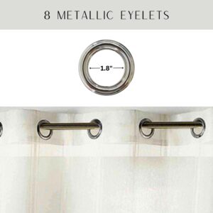 8 metal grommets 1.8" diameter durable rust free elegant for easy set up on curtain rod