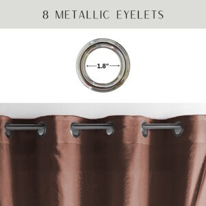 8 metal grommets 1.8" diameter for easy hanging durable rust free stylish