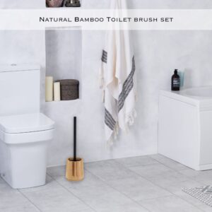 Toilet brush set in a bathroom environment